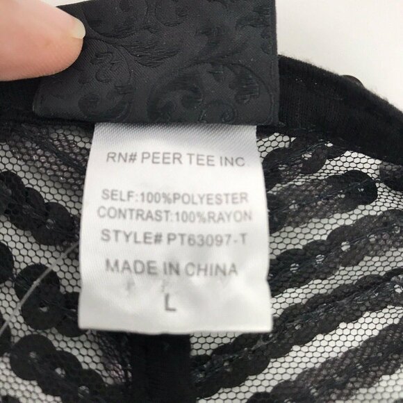 NWT Daytrip Womens L Black Sequin Kimino Jacket Open Front 1/2 Sleeve Cardigan - Picture 3 of 9